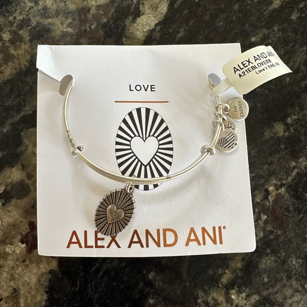 Alex and Ani Heart Charm Bracelet